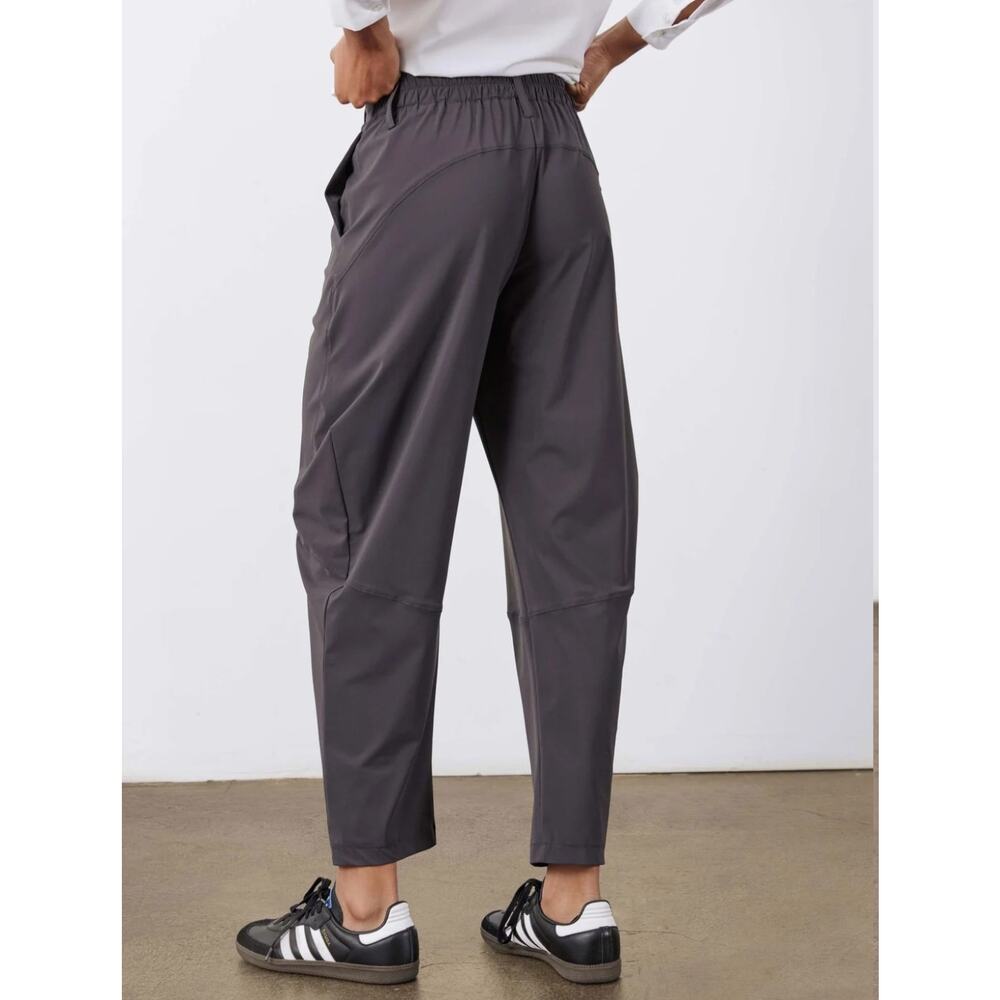 Ruti Women's The Wide-Ish Elastic Waist Pants In Graphite 6P - Picture 4 of 8